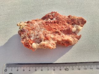 Placca di Gesso Rosso e Selenite Luminosa 14cm