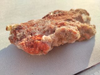 Placca di Gesso Rosso e Selenite Luminosa 14cm