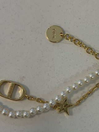 Pulsera Dior Perlas y Estrella Dorada