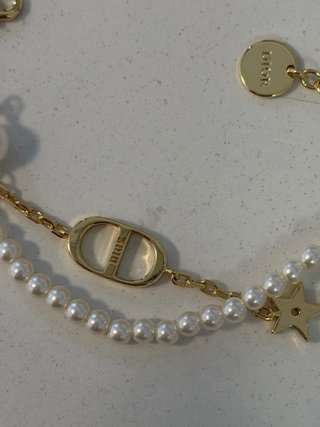 Pulsera Dior Perlas y Estrella Dorada