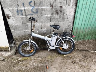 Bicicleta Eléctrica Plegable Plata