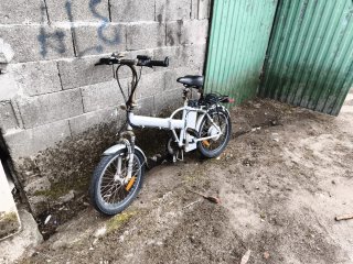 Bicicleta Eléctrica Plegable Plata