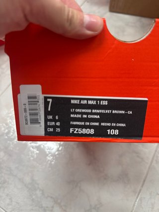 Nike Air Max 1 Marrón/Blanco Talla 40