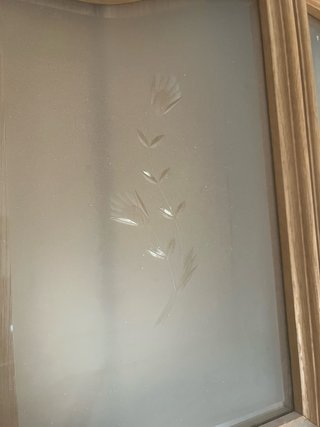 Puerta de madera y cristal. Dos unidades.