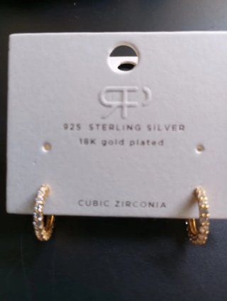 Pendientes Aro Parfois plata con Baño Oro 18K
