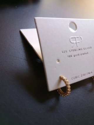 Pendientes Aro Parfois plata con Baño Oro 18K