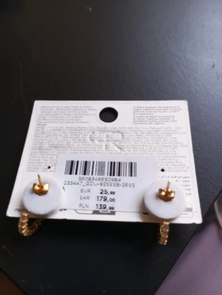 Pendientes Aro Parfois plata con Baño Oro 18K