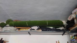 Juegos de herramientas y césped artificial de 5m²