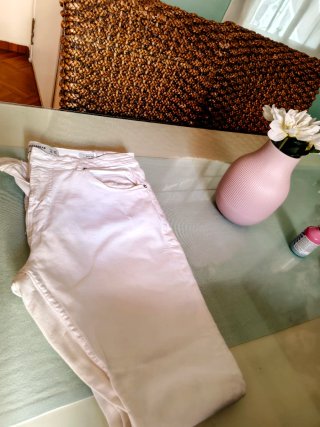 Vaqueros hombre Pull&Bear blancos T.48. Nuevos.