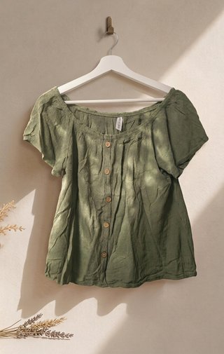 Camiseta manga corta verde unitalla