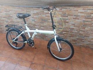 Bicicleta Plegable Blanca