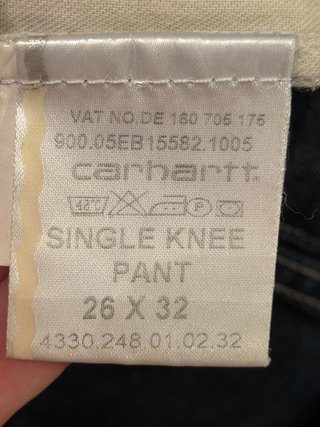 Carhartt W26 jorts vaqueros carpenter cargo vintag