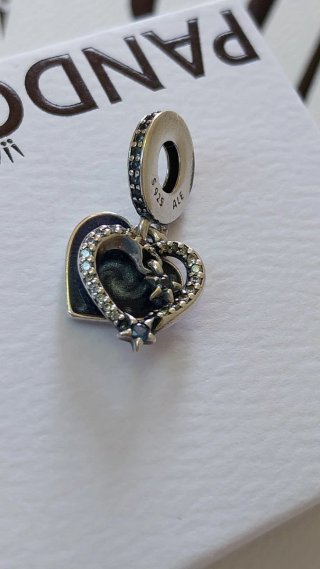 Charm Pandora Corazón Estrella Esmalte