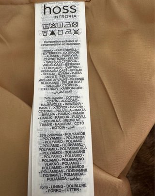 Gabardina Hoss Intropia Beige Talla XL