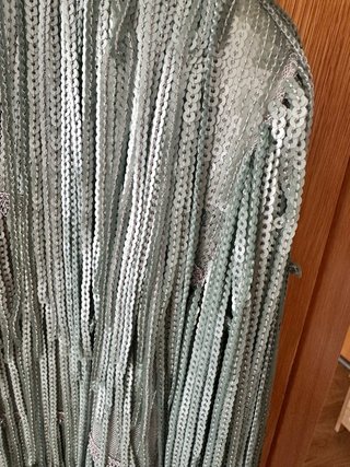 Cazadora Zara lentejuelas plata/gris