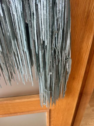 Cazadora Zara lentejuelas plata/gris