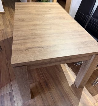 Mesa comedor extensible madera 160x90  Abierta 205