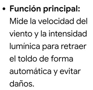 Sensor Sol y Viento para toldos Home Pilot