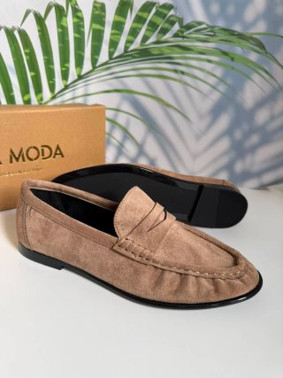 Mocasines efecto ante. Número 36