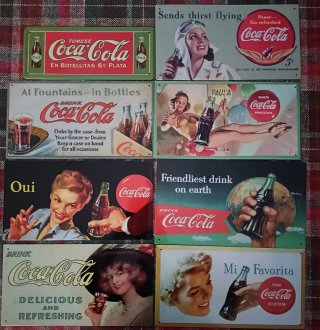 Colección 39 Carteles Metal Coca-Cola Vintage