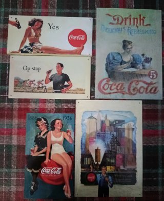 Colección 39 Carteles Metal Coca-Cola Vintage