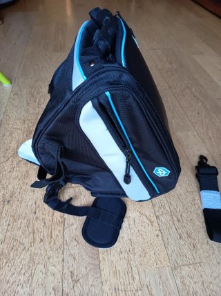Bolsa Piaggio 20L Moto Scooter Negra y Azul