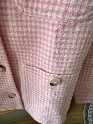 Cazadora Zara cuadros vichy rosa