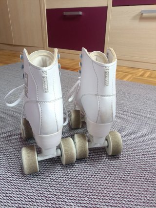 Patines infantiles blancos 4 ruedas