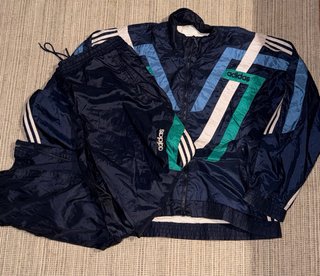 Conjunto Chándal Vintage Adidas Azul Multicolor