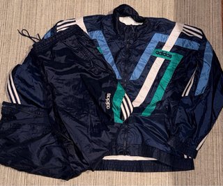 Conjunto Chándal Vintage Adidas Azul Multicolor