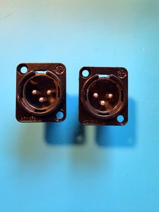 Kit 2 connettori XLR maschio da pannello - nuovi
