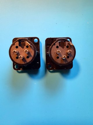 Kit 2 connettori XLR maschio da pannello - nuovi