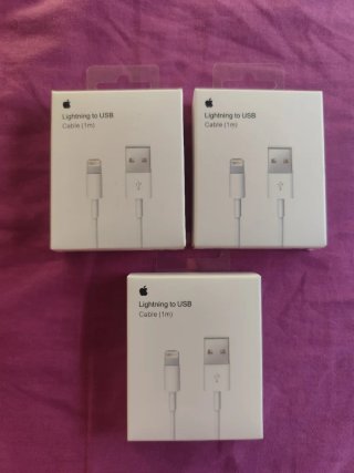 3 Cables iphone USB Apple 1m