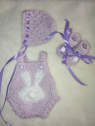 Conjunto Reborn 30-33cm: Pelele, Gorrito y Botitas