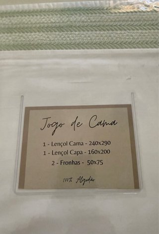 Conjunto de lençóis bordados Frette
