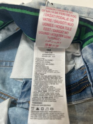 Levi's Pantalón Corto Denim Lavado 10años 140 CM