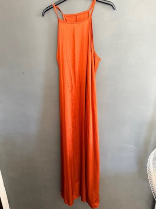 Vestido largo ocre estilo boho
