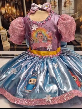 Vestido infantil Labubu 6 años