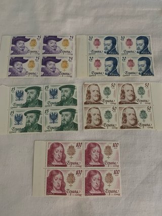 9 series y 17 edifil 68 sellos nuevos, españa 1968