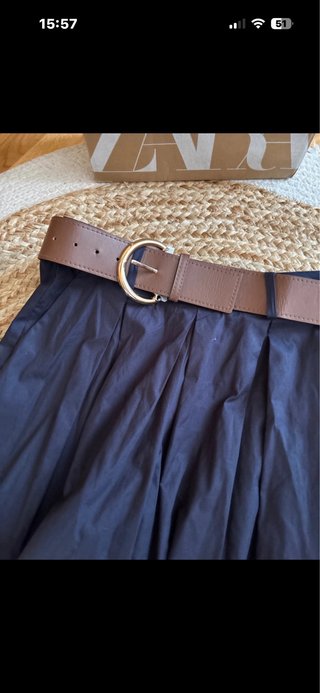 Pantalón culotte Zara con cinturón
