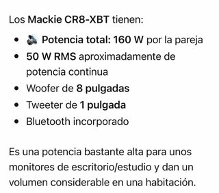 Altavoces Mackie CR8-XBT Bluetooth Negros