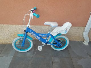 Bicicleta Infantil Frozen 14 con ruedines