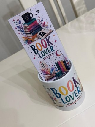 Taza cerámica lectora multicolor Book lover