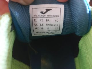 Zapatillas fútbol sala Joma niño azul/verde