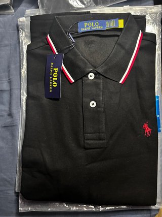 Polo Ralph Lauren Negro Talla XL Cuello Alto