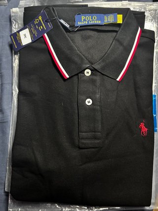 Polo Ralph Lauren Negro Talla XL Cuello Alto