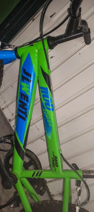 Bicicleta BMX 20 niño verde y azul