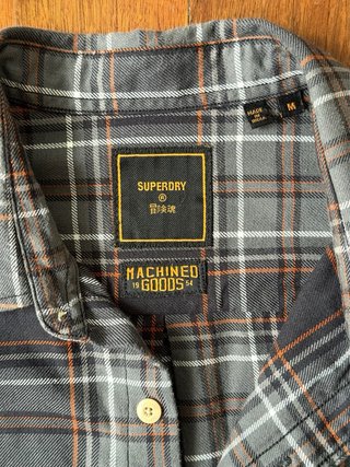 Superdry Vintage Check Camisa Cuadros Navy Azul