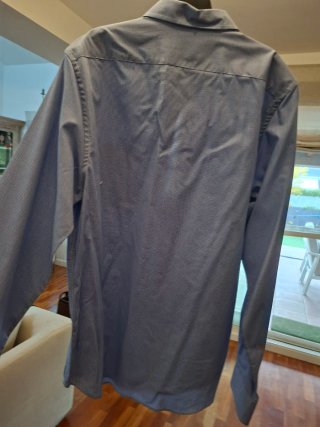 Camisa Nautica Caballero Azul/Blanco