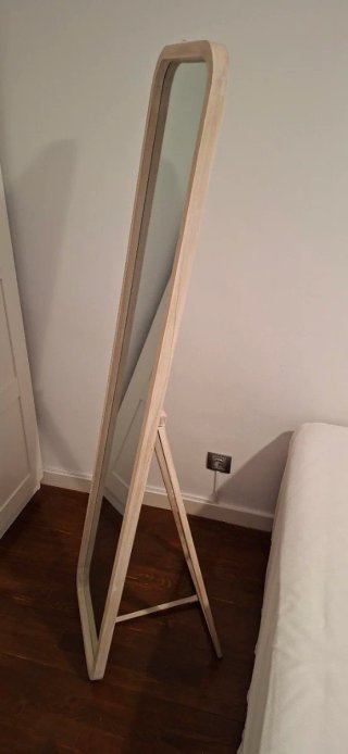 Espejo de pie rectangular madera 16x40cm